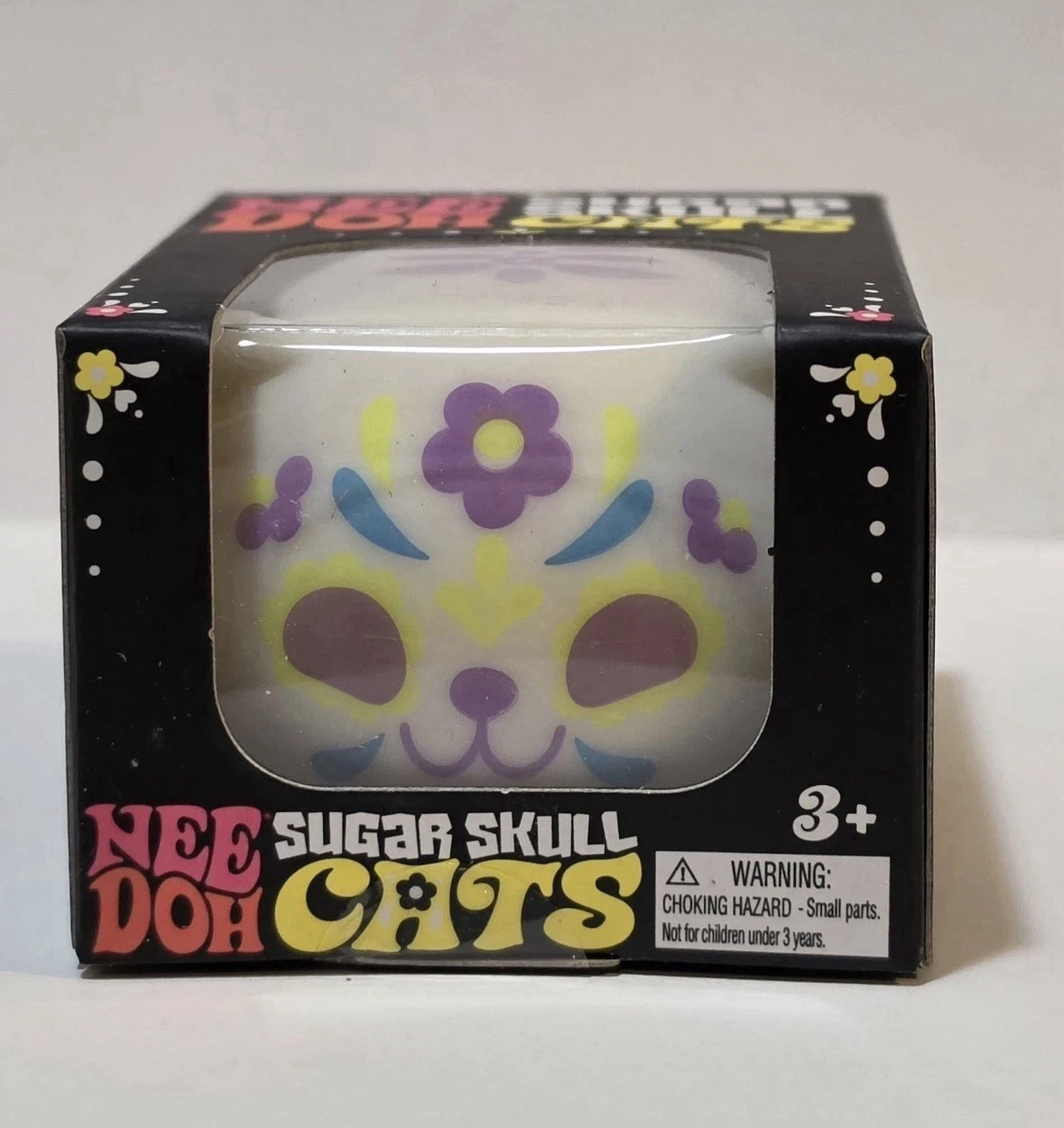 RARE NeeDoh Sugar Skull Cat Glow In The Dark (Random Color)