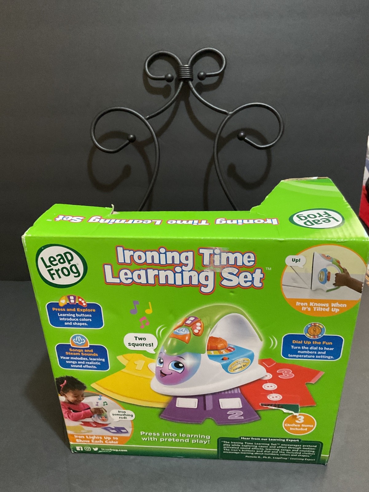 LeapFrog Ironing Time Learning Set, Pretend Play, Teaches Colors, Shapes