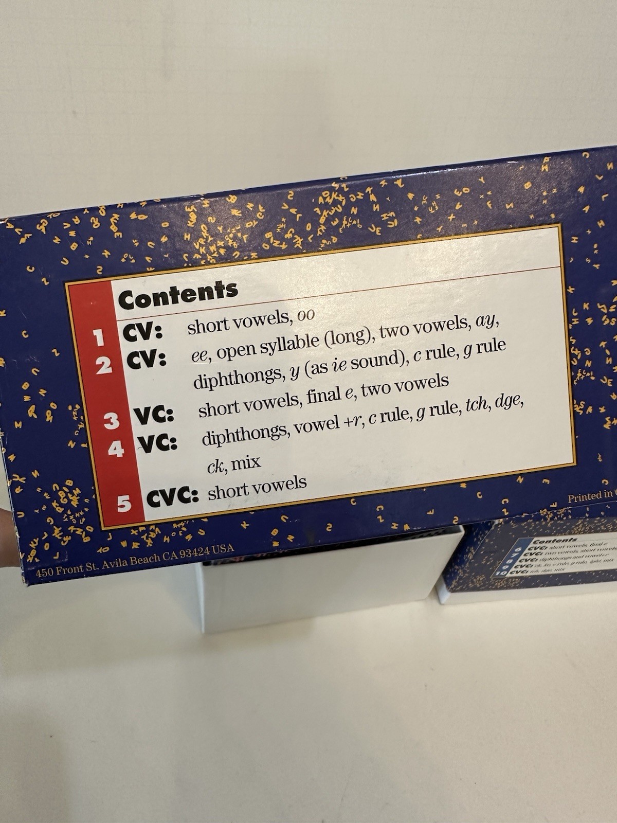 Seeing Stars Syllable Card box 1 and 2 – Single-Syllable