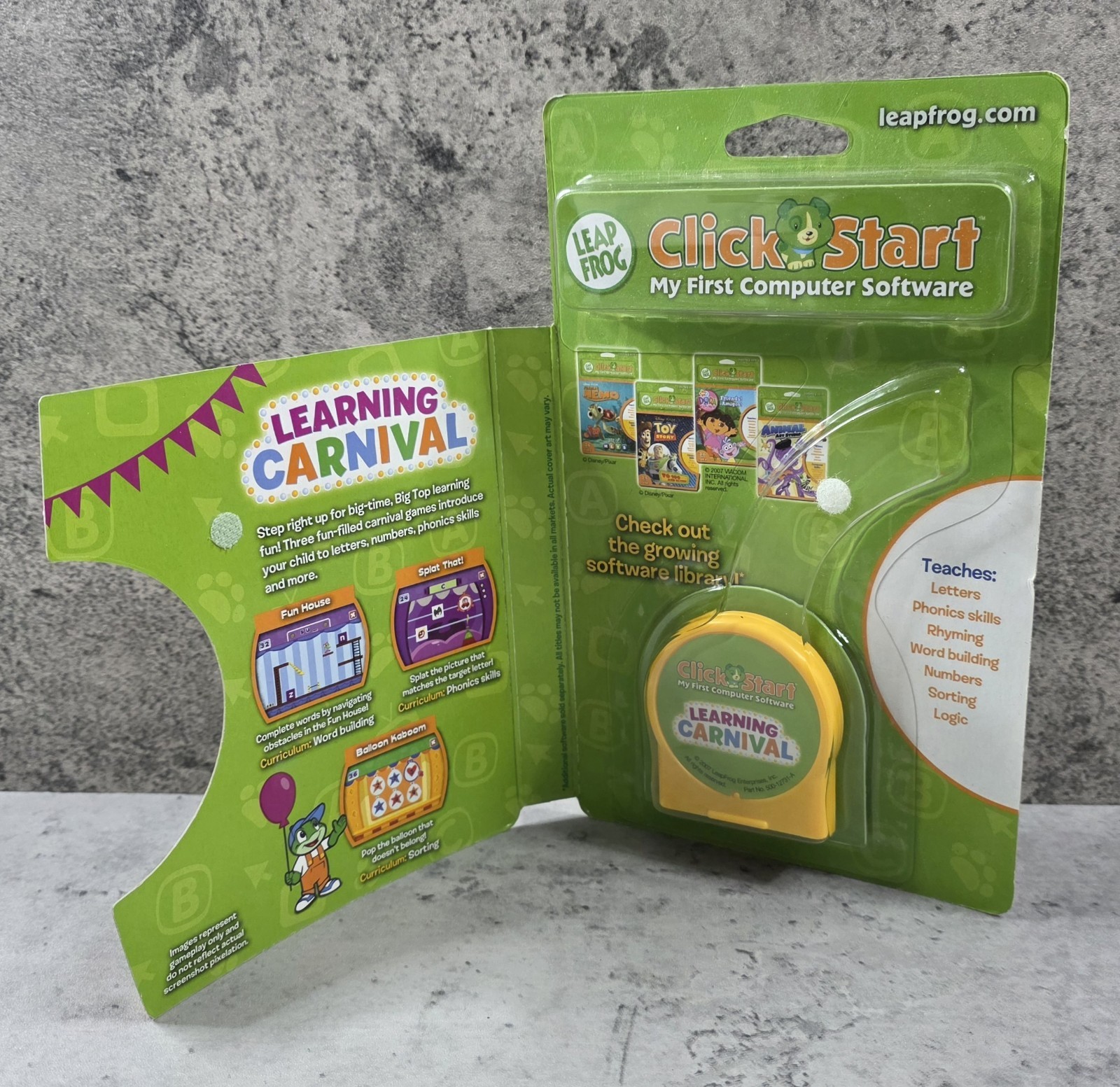 LeapFrog Click Start LEARNING CARNIVAL Game Cartridge Pre-K to K NEW Sealed
