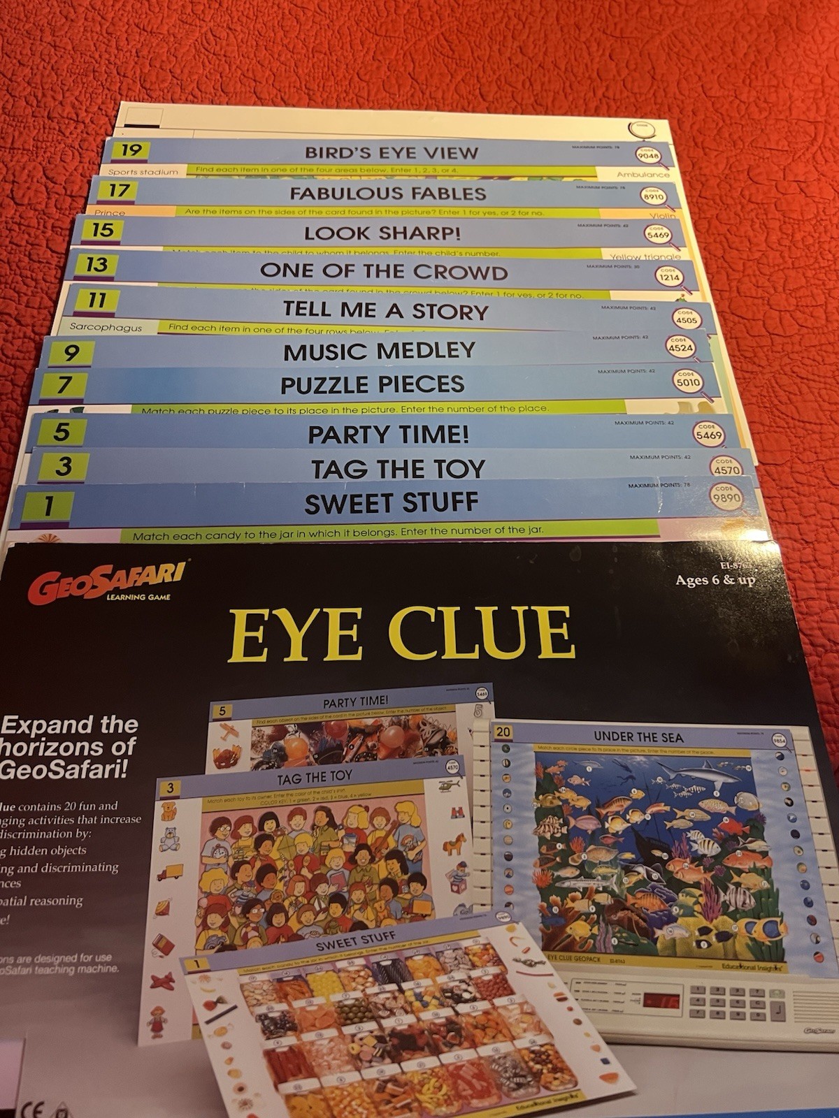 Geosafari Learning Game Eye Clue Visual Discrimination -Complete EI-8763 Ages 6+