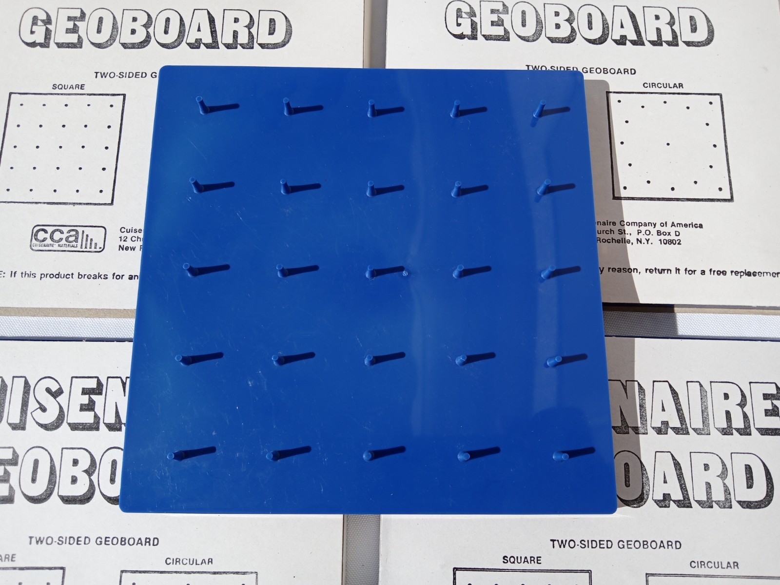 Cuisenaire Math Manipulatives Double-Sided Geoboards, lot of 6