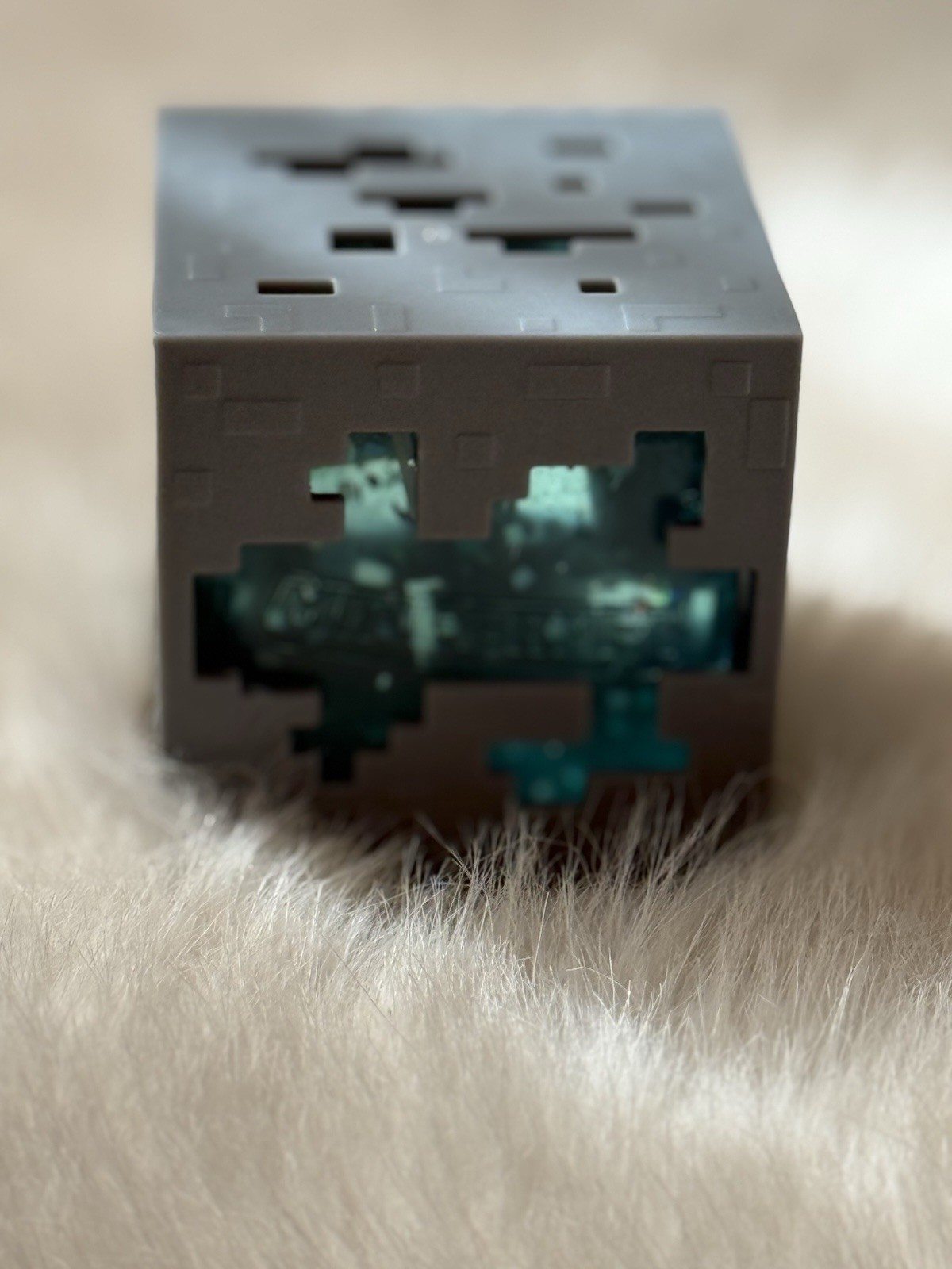 Minecraft Jelly Cube Teal Blue New Selaed Box Squishy Squeezy Toy Stress Relief