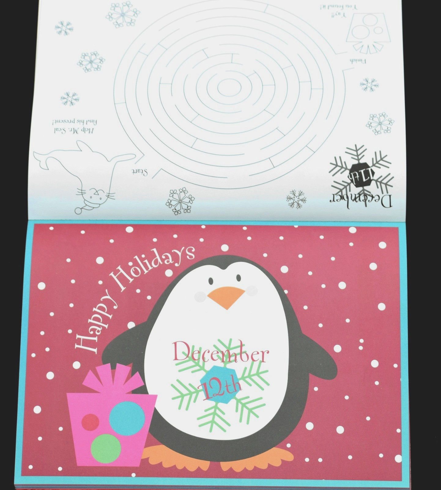 NEW CHILD’S “COUNTDOWN TO CHRISTMAS” CALENDAR- ACTIVITIES ON BACK OF 25 PAGES