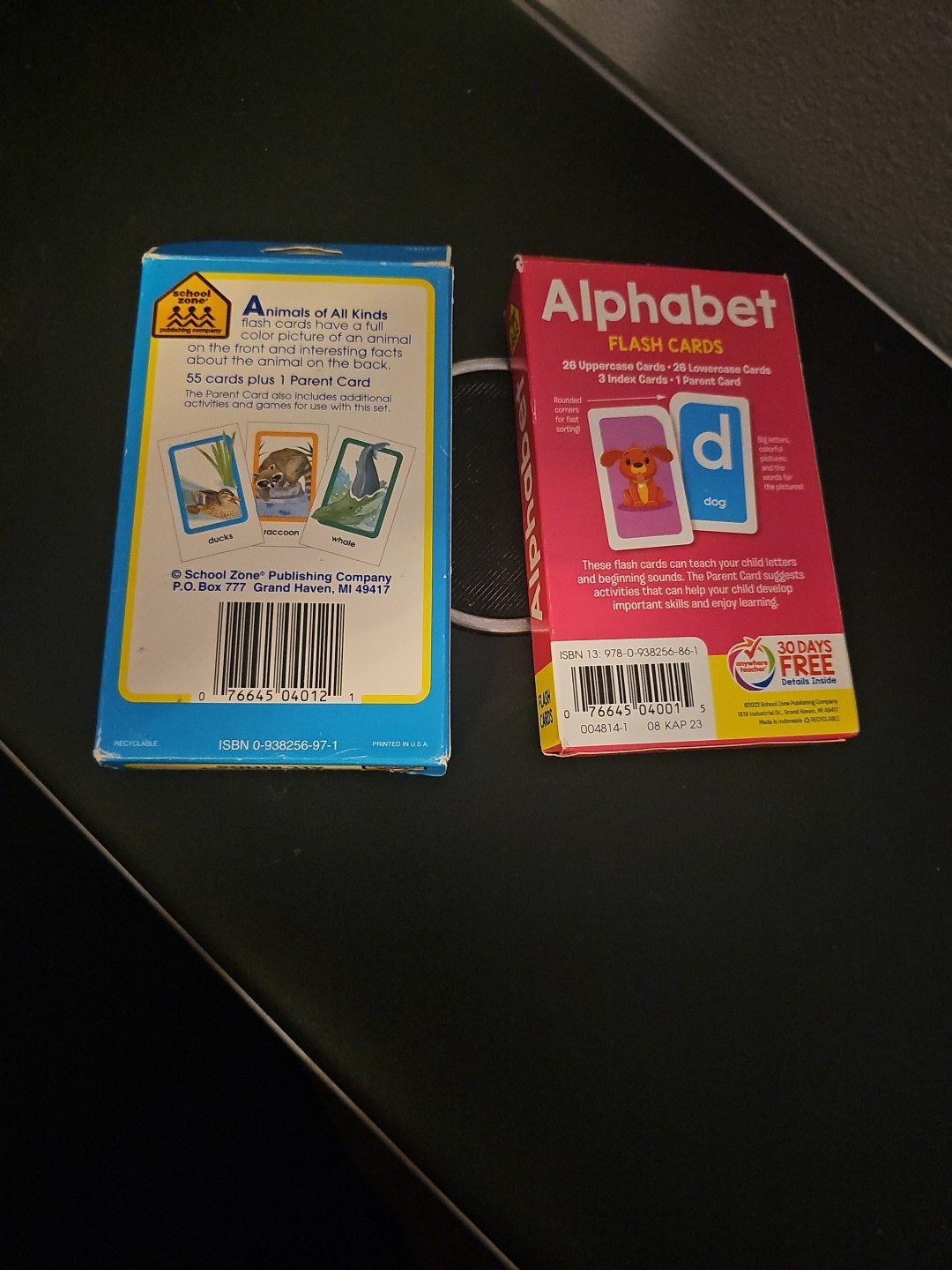 Set Of 2 Flash Cards For Ages 3 And Up