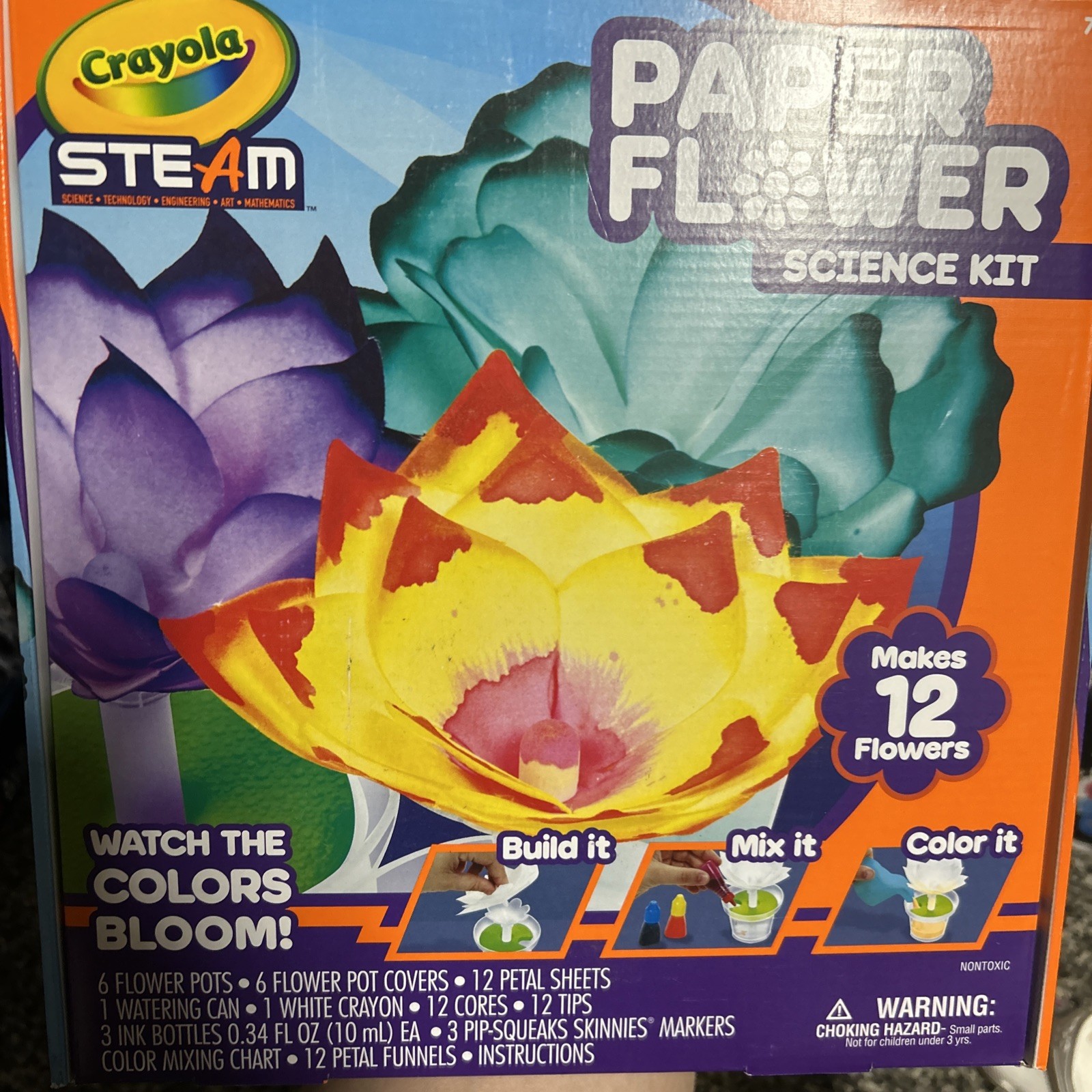 Crayola Paper Flower 🌺 Science Kit, Color Changing Flowers, Gift for Kids!