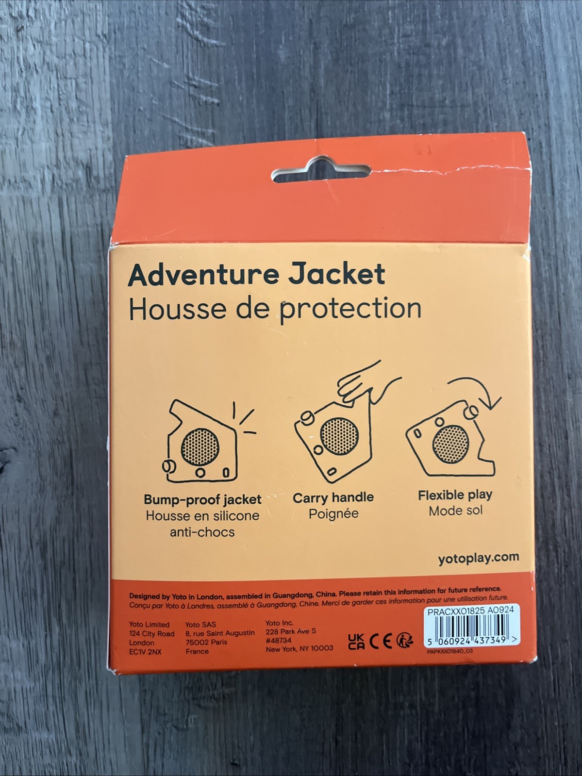 Yoto Adventure Jacket (3rd Generation) – Fruit Punch Orange Silicone Carry Case