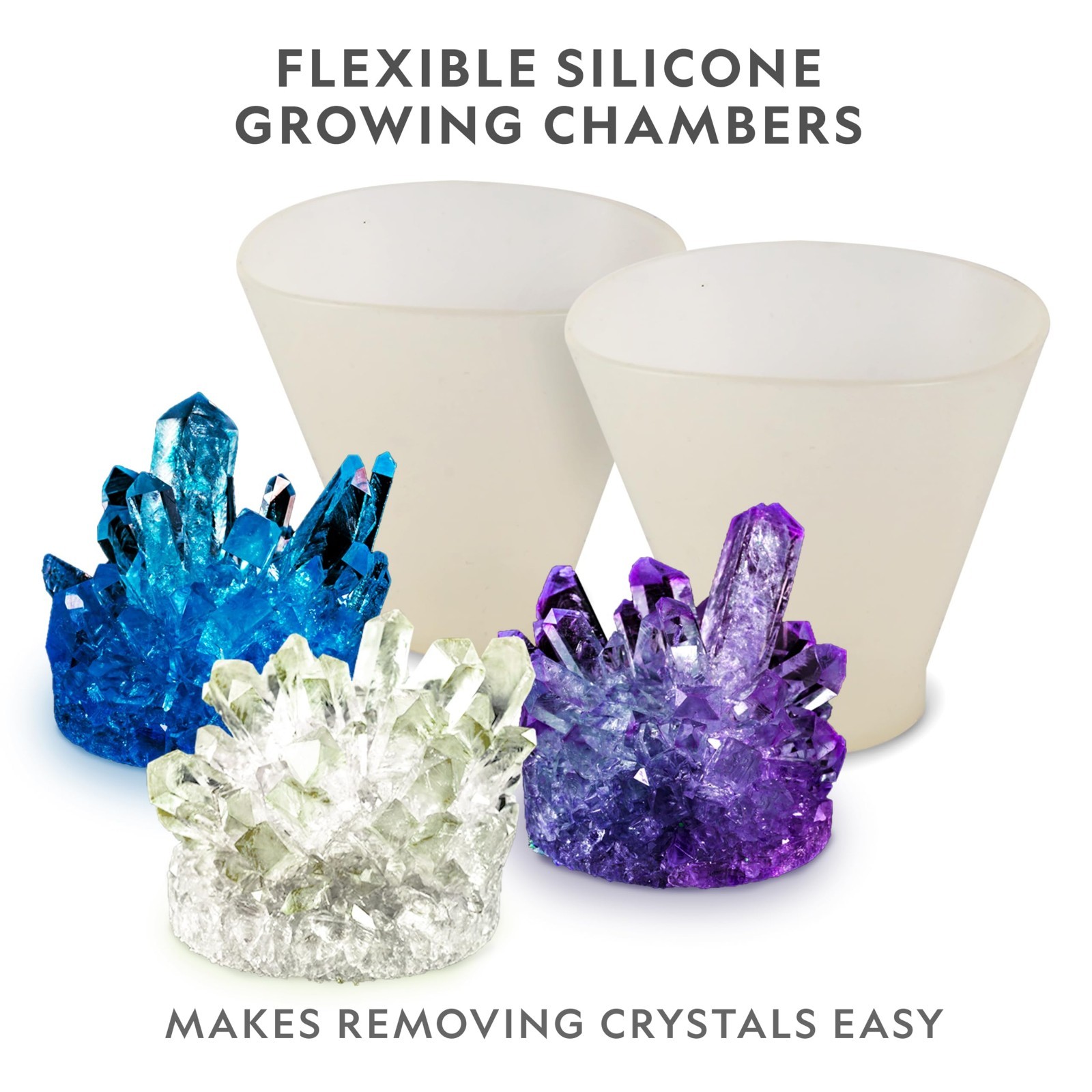Crystal Growing Kit for Kids – Grow 6 Colorful Crystals, Science Experiment Gift