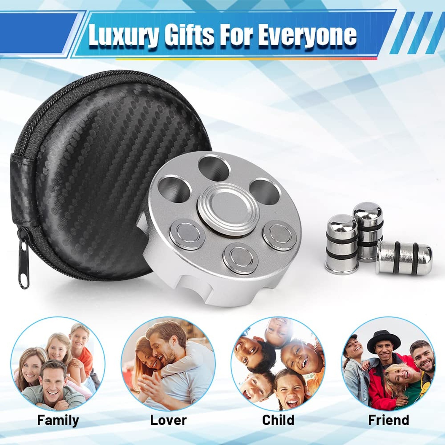 Alloy Metal Fidget Spinner, Cool Handheld Fidgit Cube for Kids Adults, Desk T…
