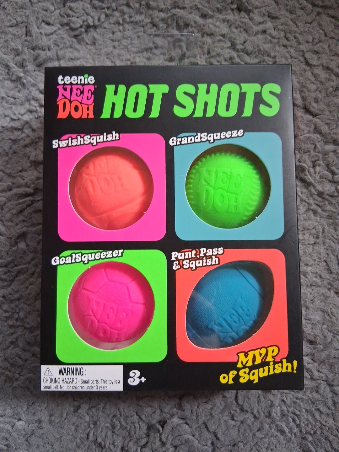 Teenie NeeDoh Hot Shots Multipack Nee Doh Mini 4 pack AUTHENTIC