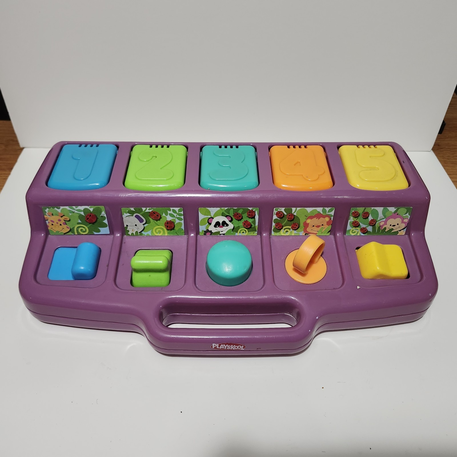 Vintage 1995 Playskool Poppin Pals Pop Up Jungle Zoo Animals Baby Toddler Toy