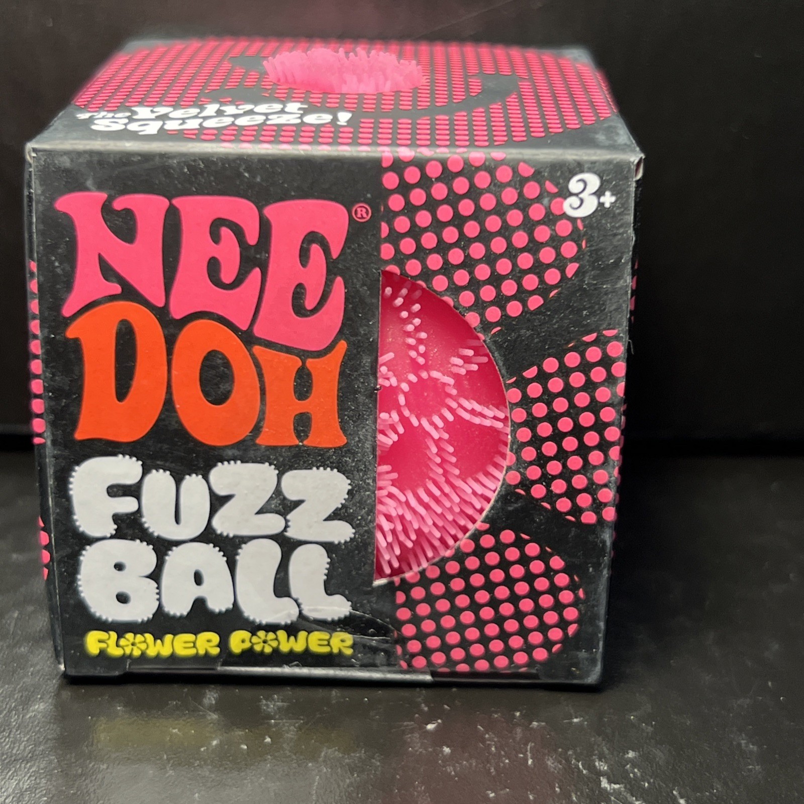 NeeDoh Fuzz Ball The Velvet Squeeze Flower Power Pink TikTok VIRAL