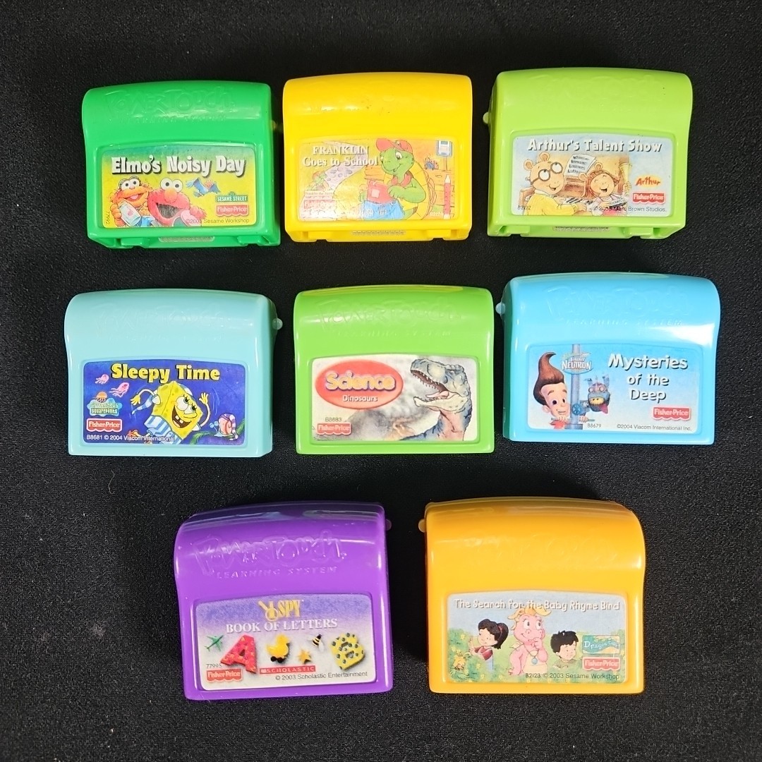 Lot of 8 Fisher Price Power Touch Cartridges Only I Spy Arthur Science Franklin