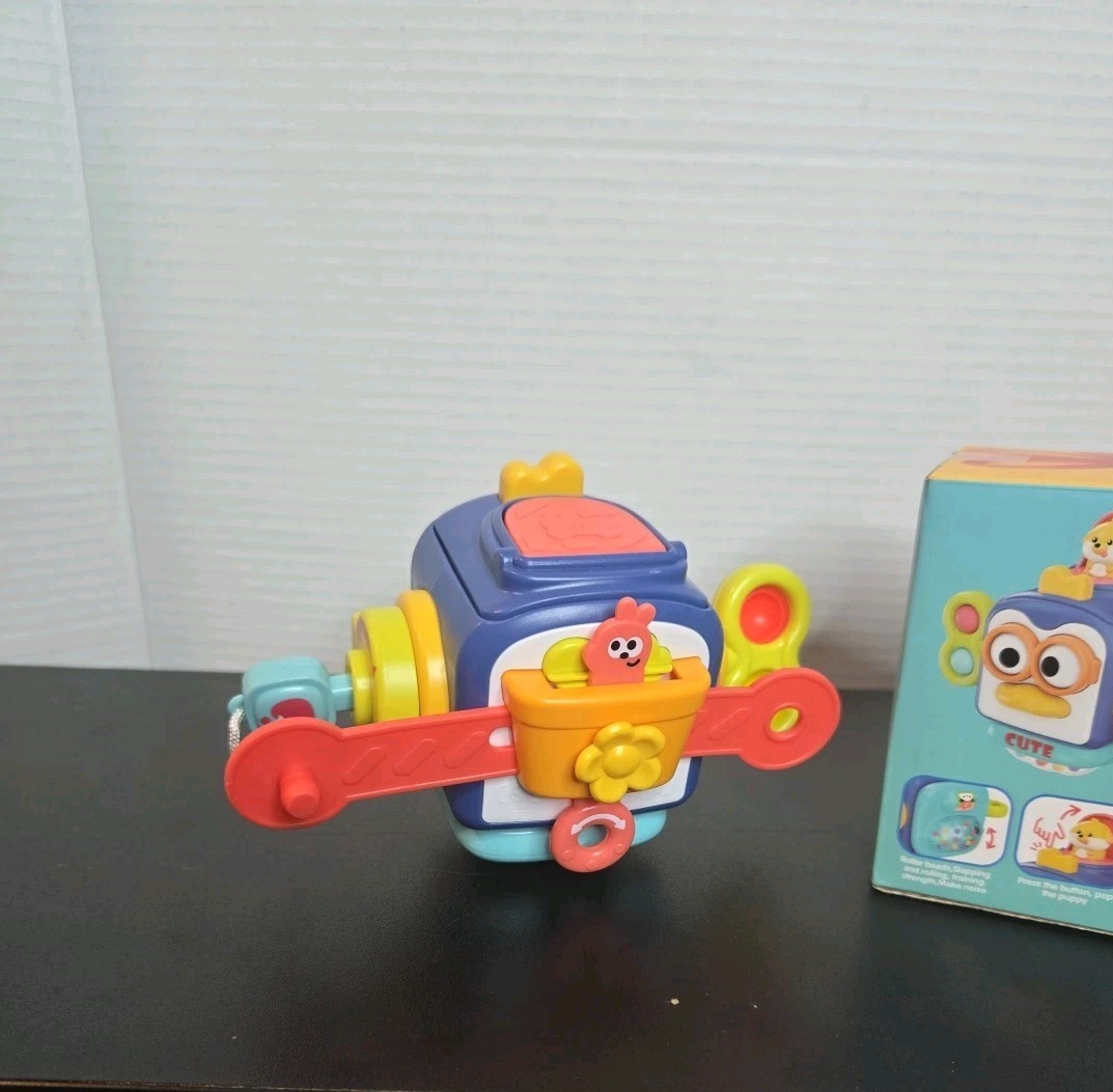 Busy Toys Activity Cubes Toys, Blue, Sensory Toys for Toddlers Age 12m +