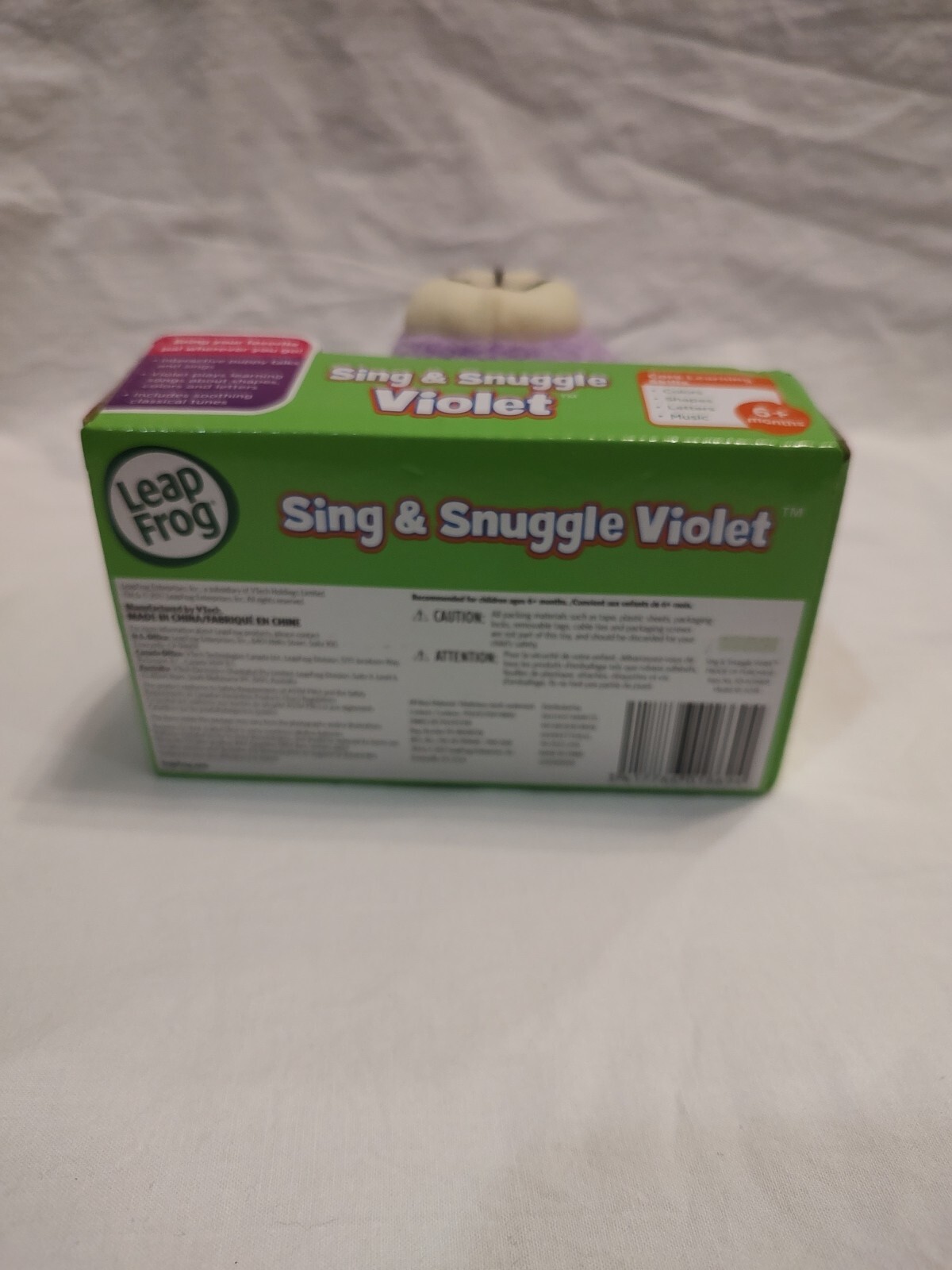Leap Frog Sing & Snuggle On-The-Go Interactive Plush Puppy 6+ Months VIOLET NEW