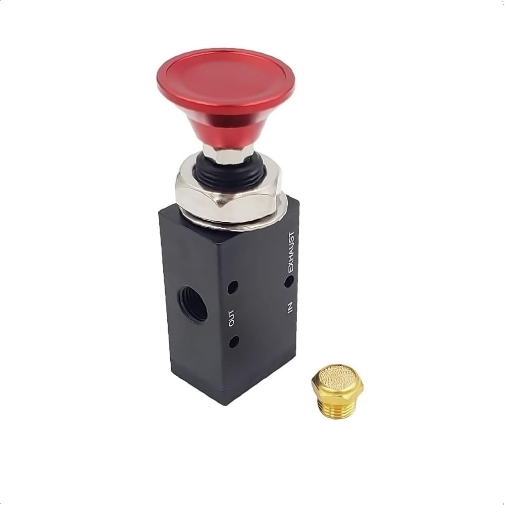 3Way Push/Pull Manual Tailgate Air Valve Knob 2 Position Pneumatic Control