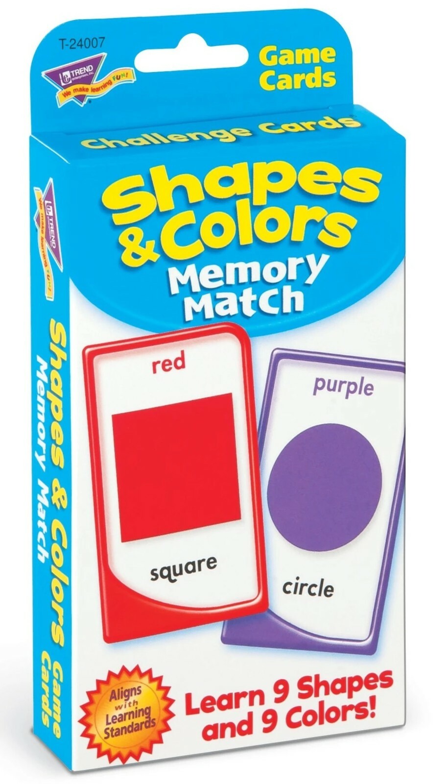 Shapes Colors Memory Match Pairs Game Flash Cards & Reward Stickers Toddlers Set