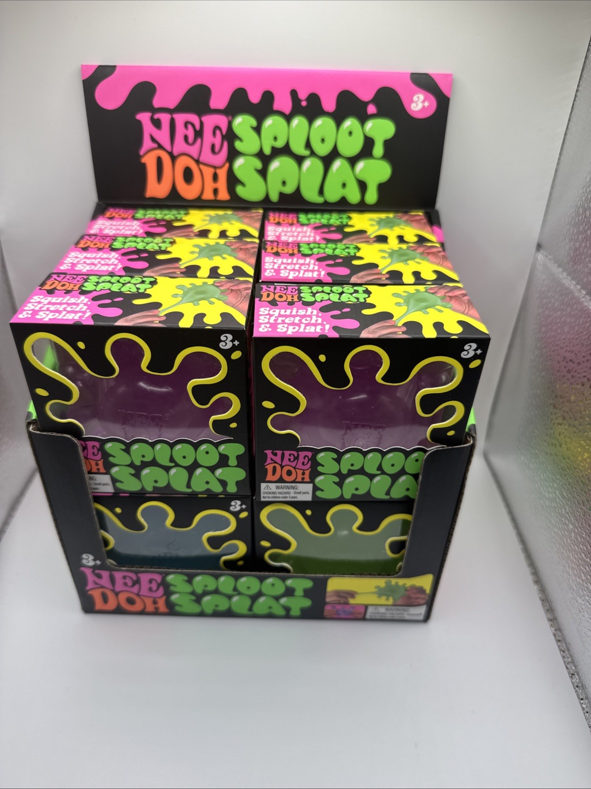 Schylling Blue NeeDoh SPLOOT SPLAT, Nee Doh Splatter Fidget Squishy Nib