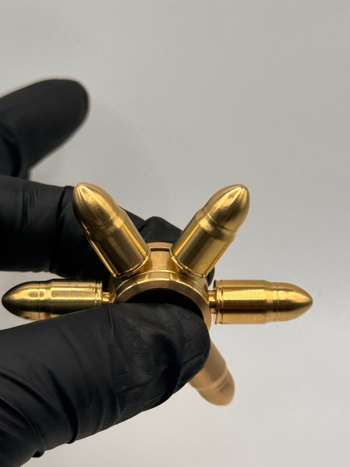 Gold Bullet MetalBrass Fidget Spinner All Metal Toy Adults Kids Boys Girls