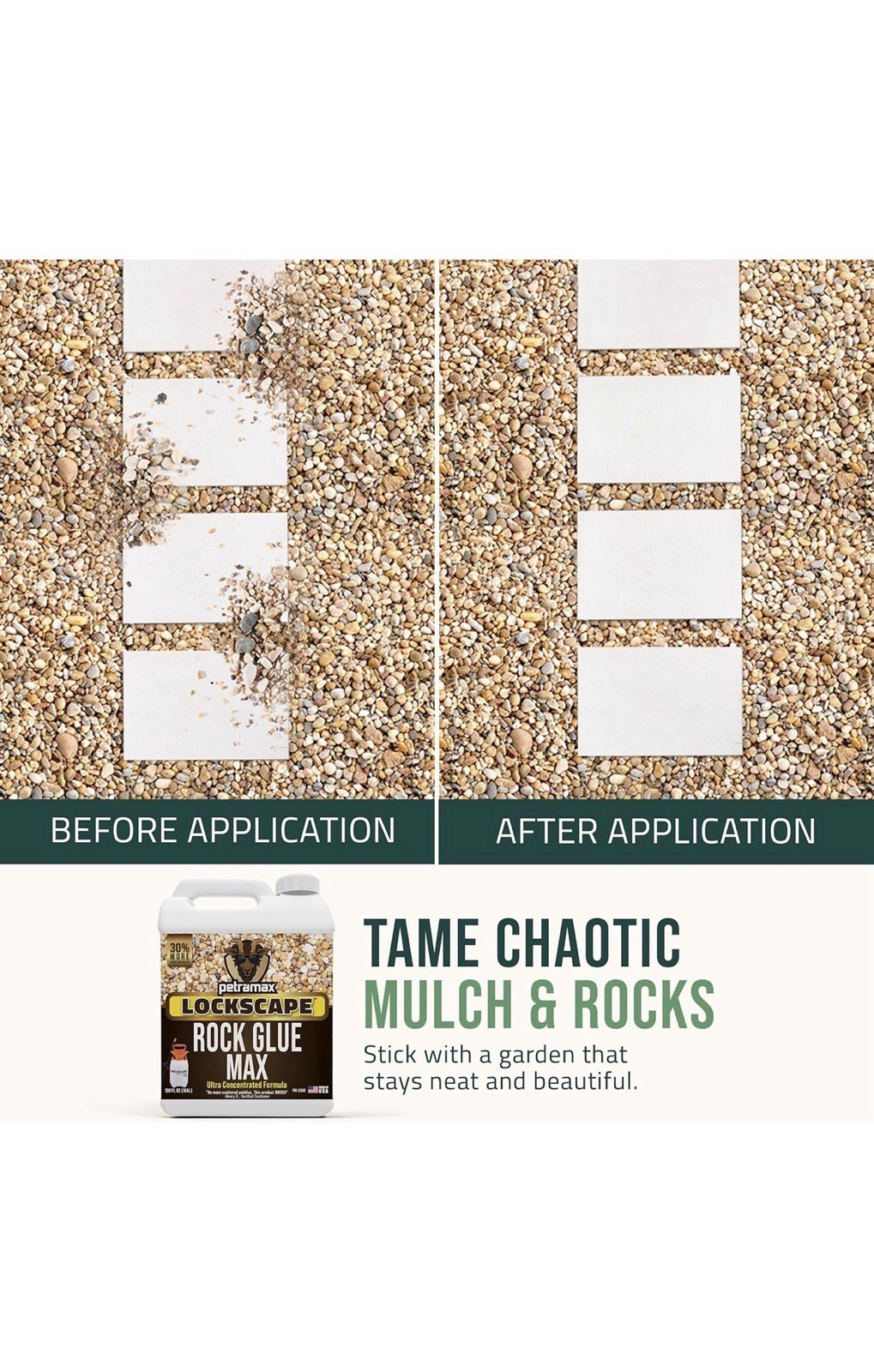Max Rock Glue 1 gal. Landscaping Mulch Sticky Clear Gravel Binder