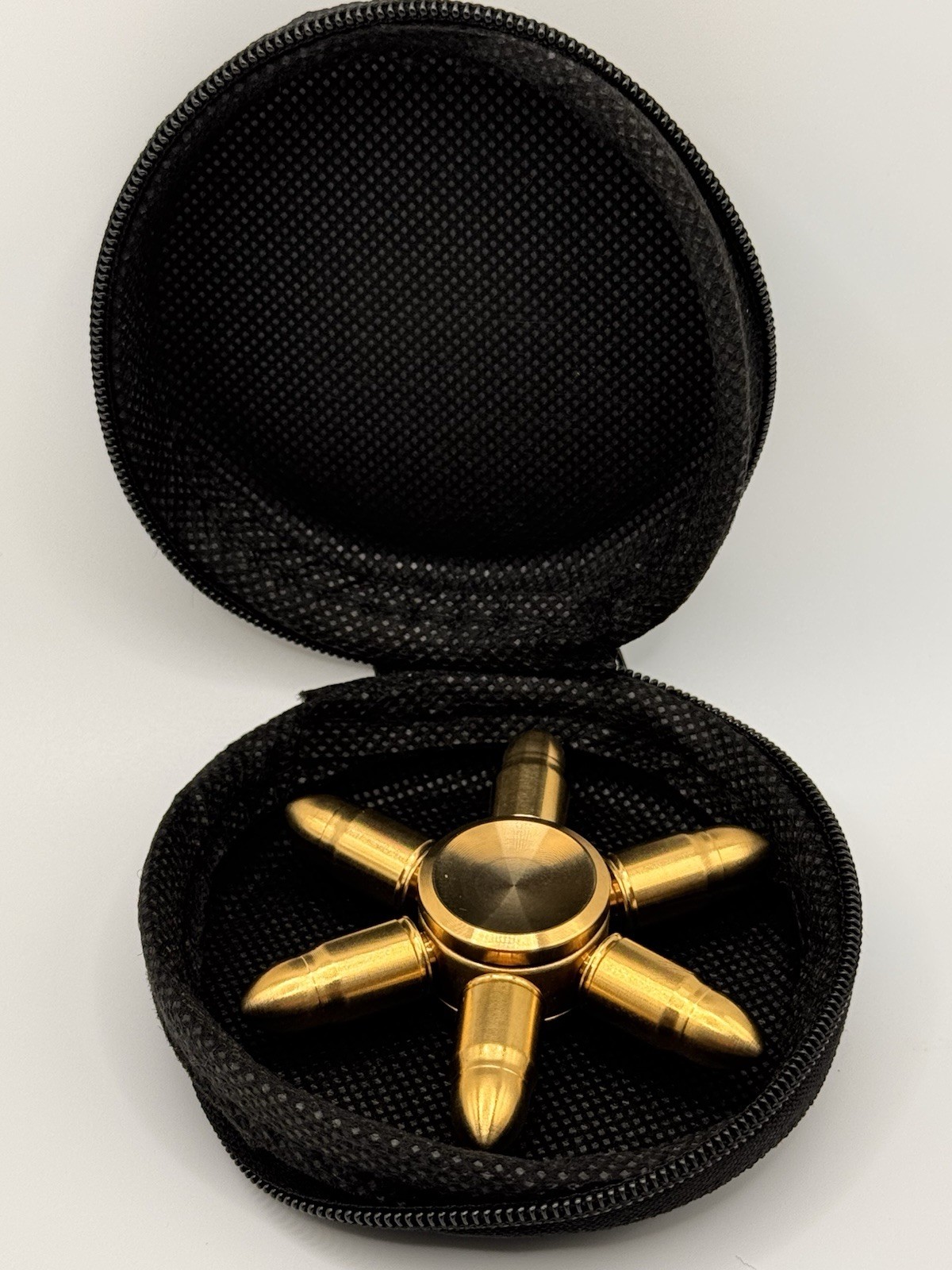 Gold Bullet MetalBrass Fidget Spinner All Metal Toy Adults Kids Boys Girls