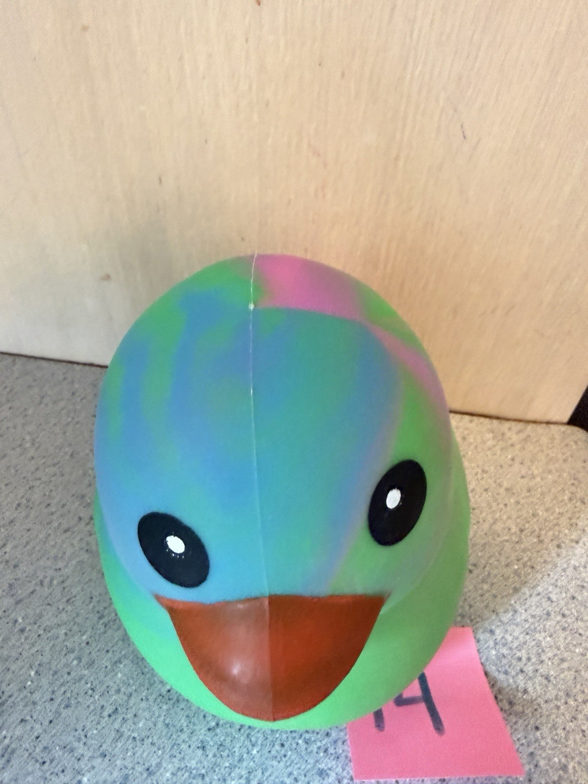 New Tiktok Viral Jumbo 5″ XL Squishy Duck Rainbow Tie Dye Toymendous Green 14