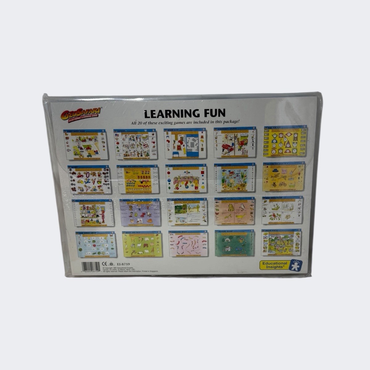 GeoSafari Learning Fun Game Card Set #EI-8759 Sealed Ages 3 – 7