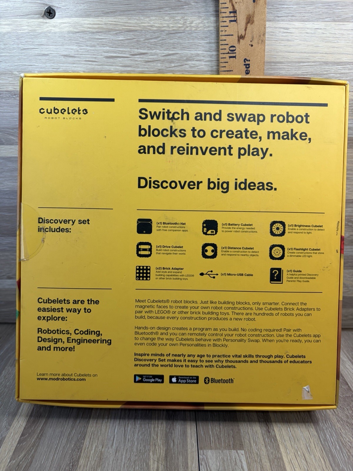 Cubelets Robot Blocks Discovery Set 4+ Robot Blocks NO MANUAL