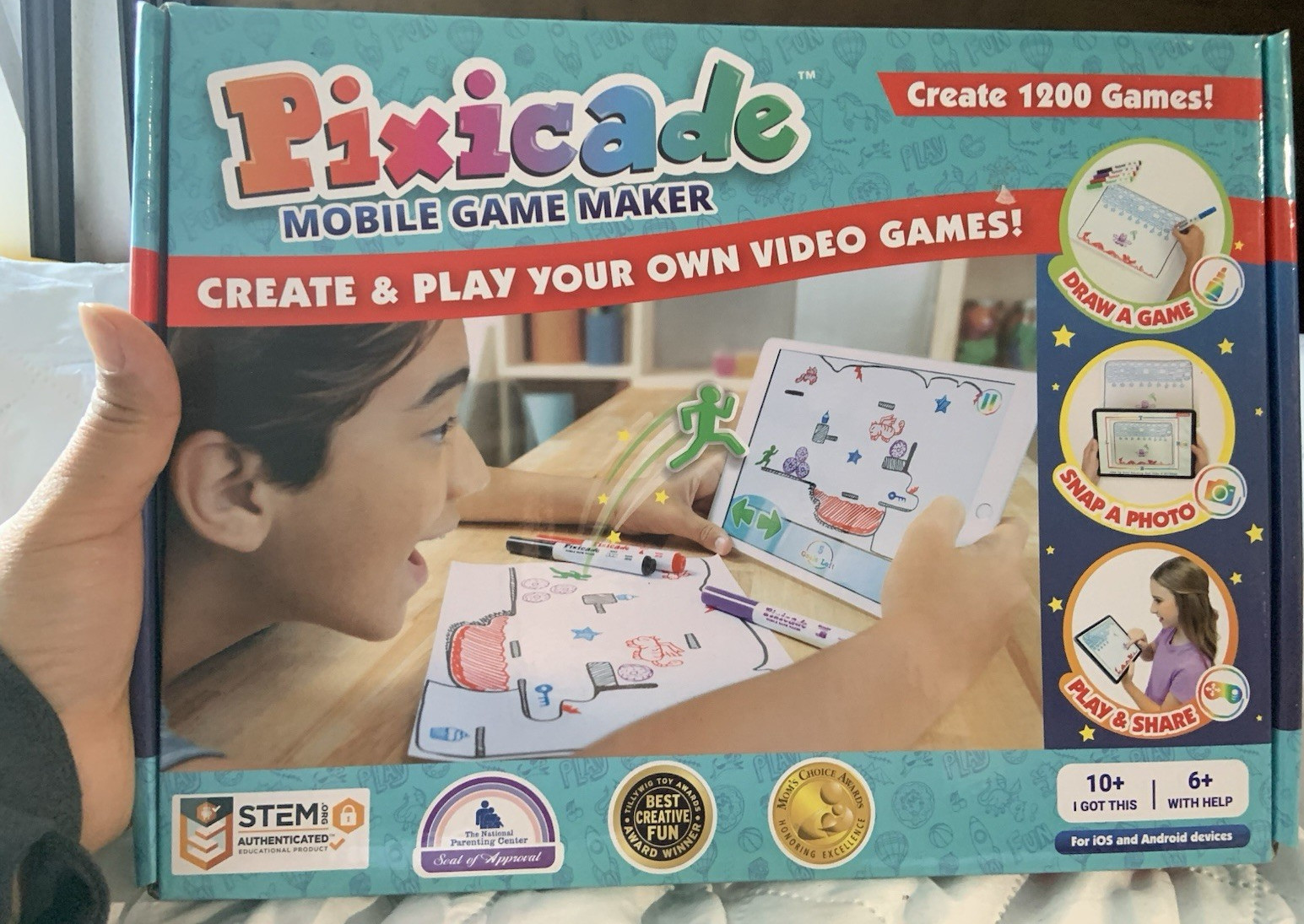 Pixicade Mobile Game Maker STEM Art Kit Create 1200 Games Ages 6+ 3 Books
