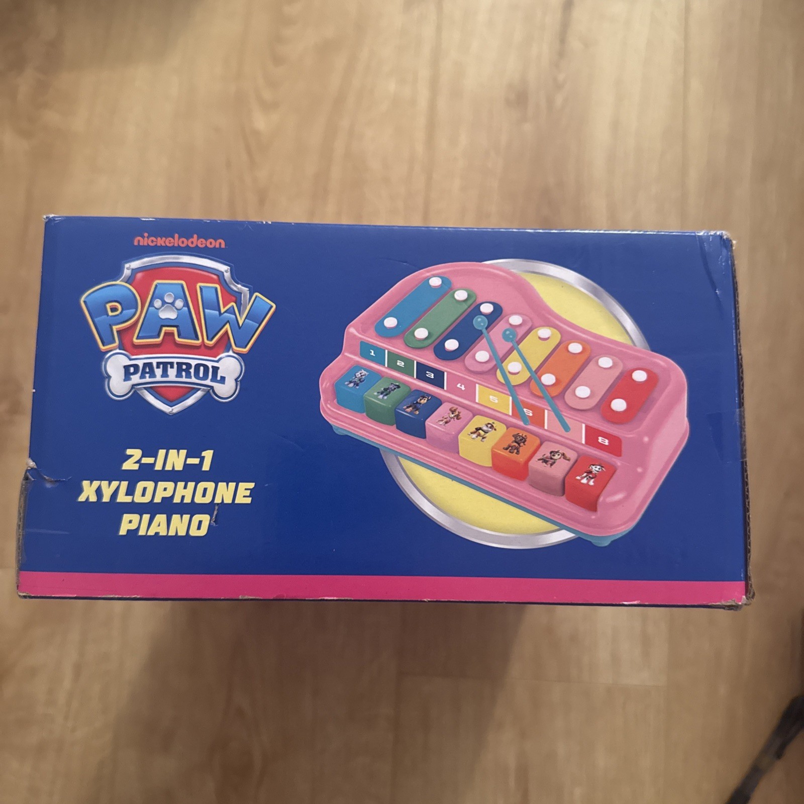 PAW PATROL 2 In 1 XYLOPHONE PIANO NEW IN BOX Nickelodeon SKY PiNK