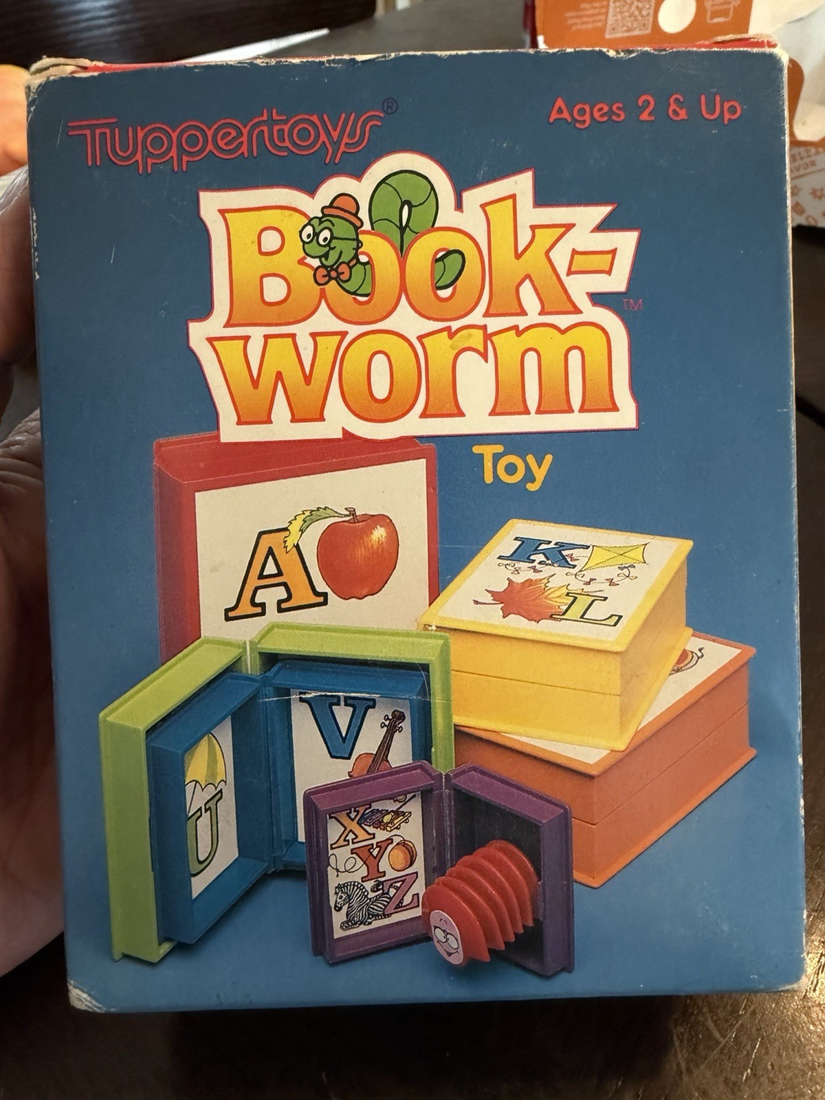 Vintage 1987 Tuppertoys Book Worm Alphabet Learning Toy Complete Sealed Inserts