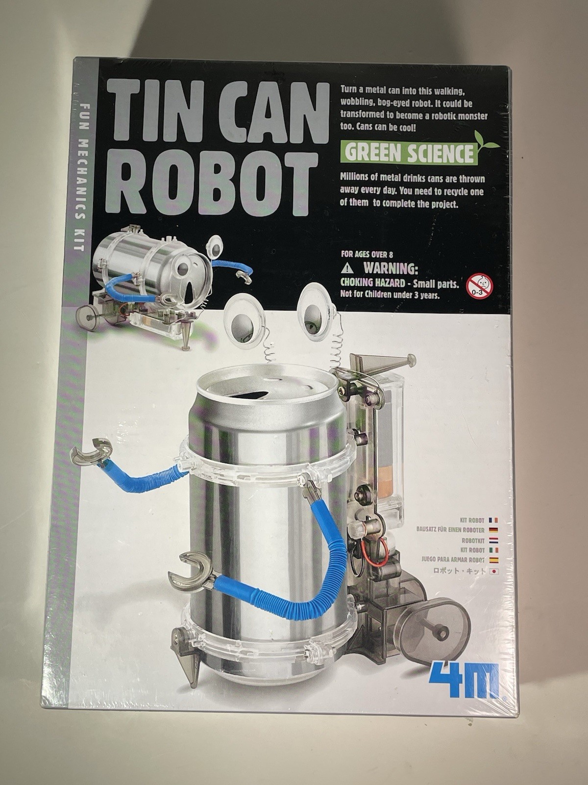 4M Toysmith, KidzRobotix Tin Can Robot, DIY Science Kits STEM Powered Kids NEW