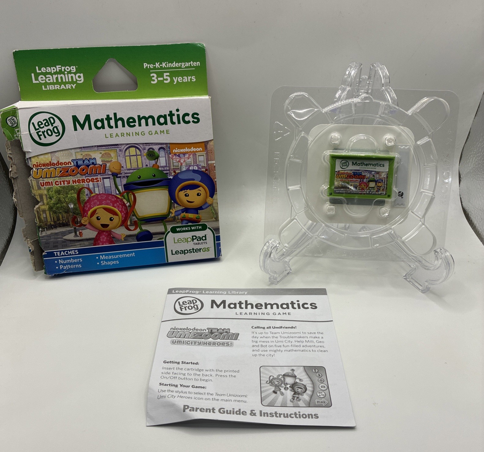 LeapFrog Team Umizoomi Mathematics LeapPad Leapster GS Game Tested Complete Box