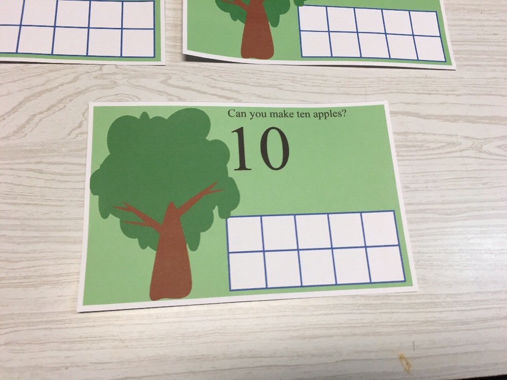 Apple Tree Count – Dry Erase – Laminated Activity Set – Teaching Supplies