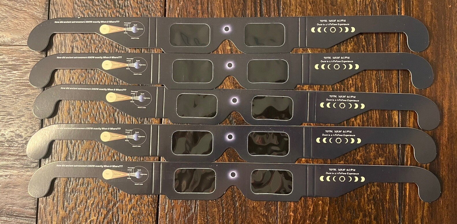 5 Pack NEW Solar Eclipse Glasses ISO/CE Certified 100% Safe NASA/AAS Approved