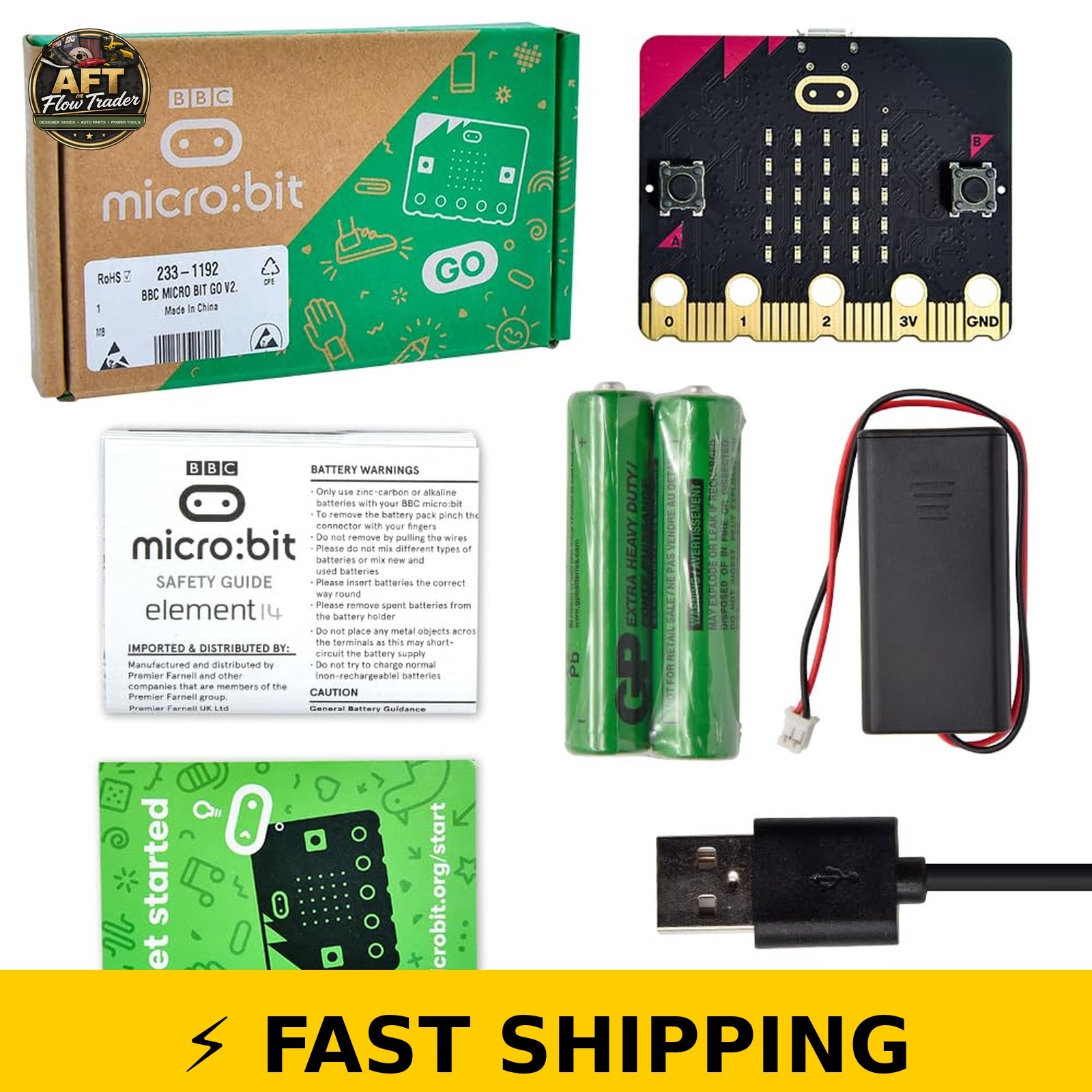 KEYESTUDIO Micro:bit V2 Go Kit – Starter Kit with USB Cable & Guide