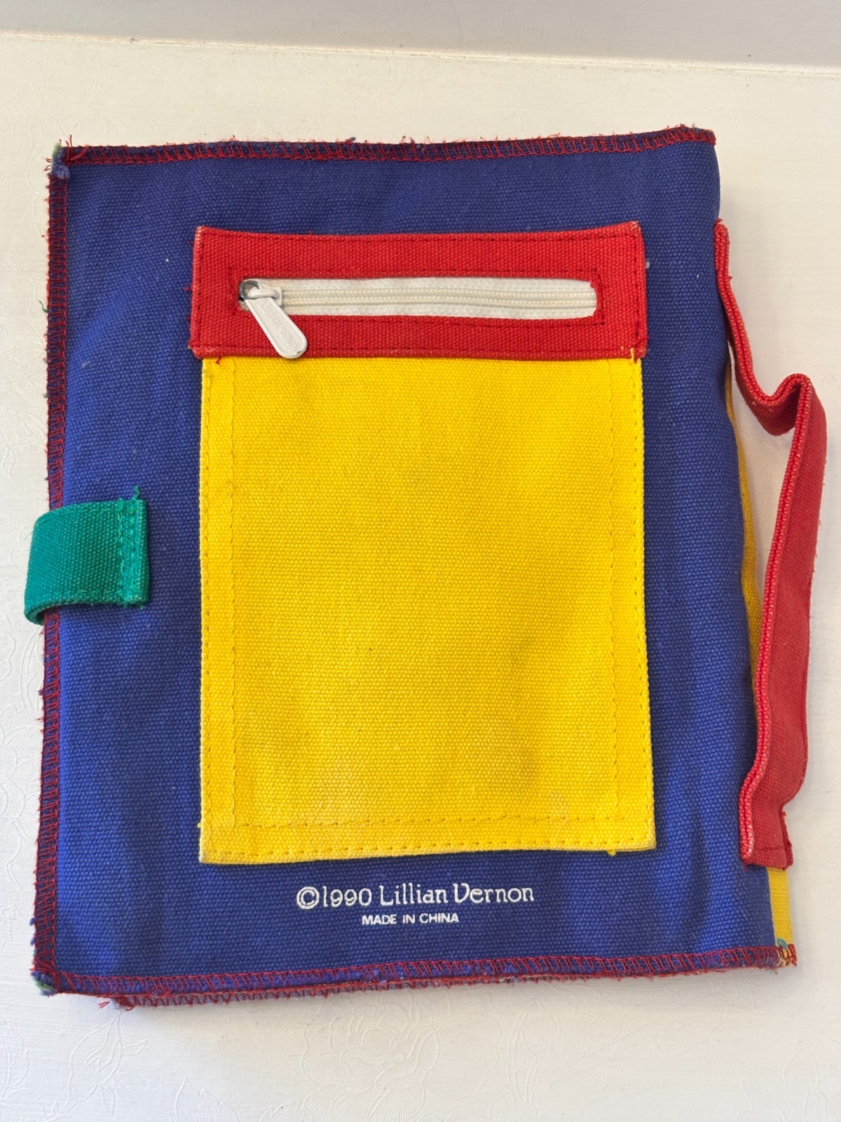 My Busy Book Cloth Interactive 1990 Early Motor Skill Learn Lillian Vernon Vtg