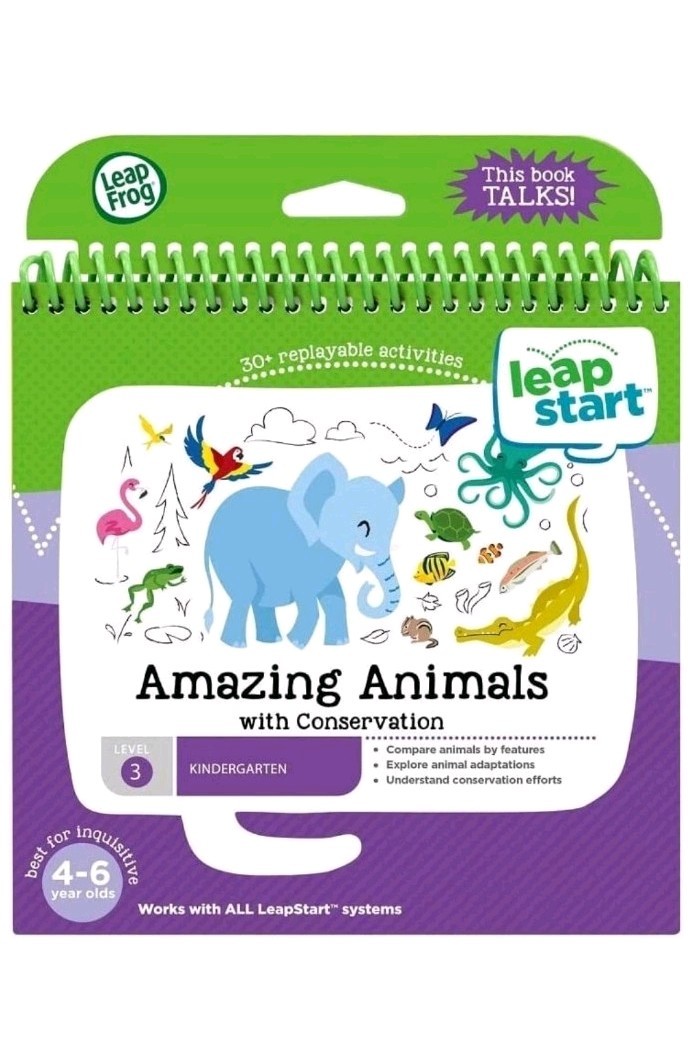 LeapFrog LeapStart Amazing Animals Conservation Activity Book Level 3, Ages 4-6