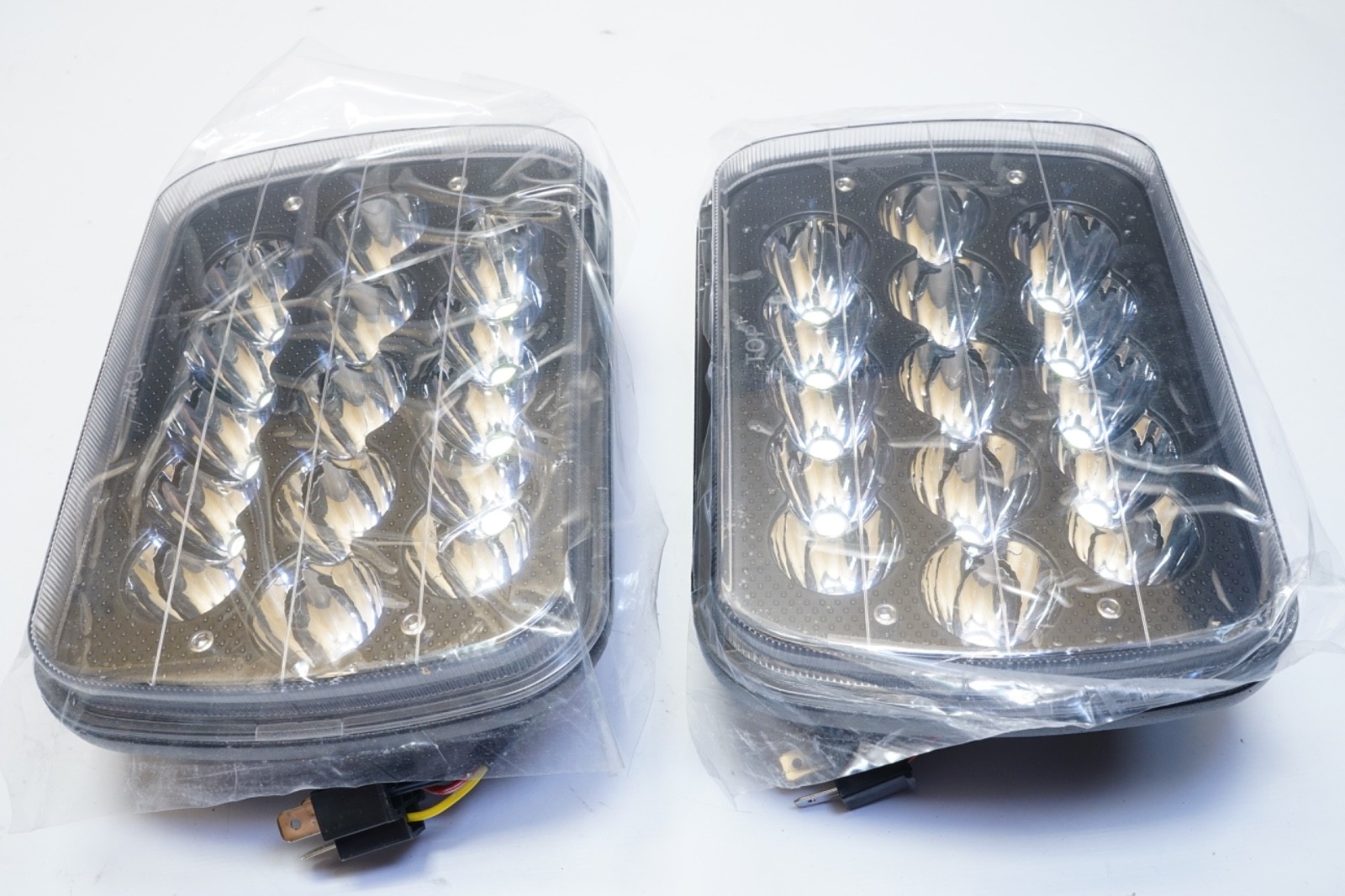 NEW TRUE MODS 7×6 5×7 LED Headlights H6054 H5054 Black [Low/High Sealed Beam
