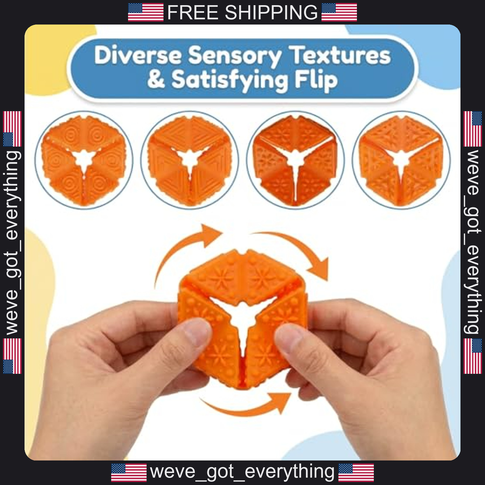 Six-Piece Sensory Fidget Cube Set for Kids and Adults