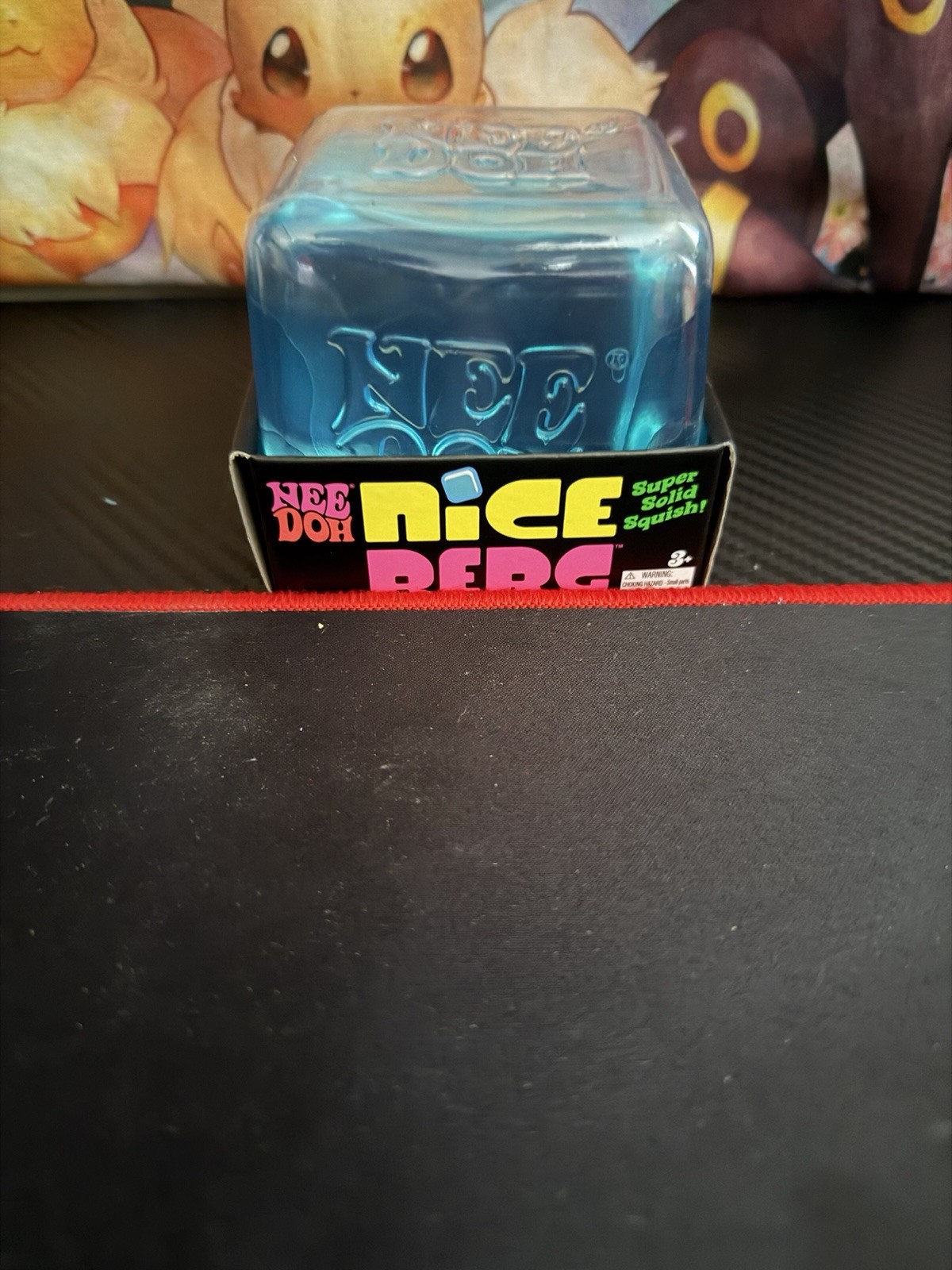 NeeDoh Nice Berg Blue XL Giant Nee Doh Niceberg Solid Tik Squish Cube Ice Block