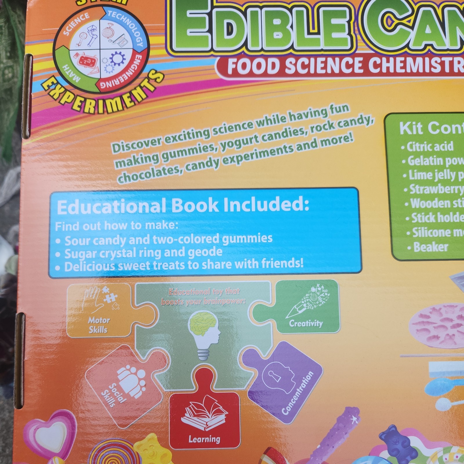 Playz Edible Candy Making Science Kit for Kids Ages 8 + Years Old – Food Science