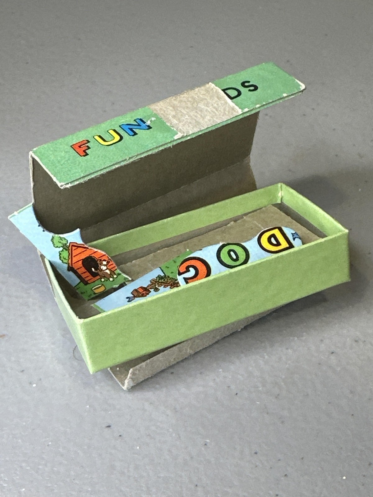 Vintage Fun Cards Animal Puzzle Game Parker Brothers 1950s Educational Toy