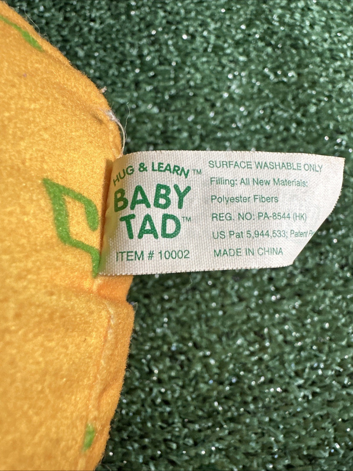 Baby Tad Leap Frog Hug & Learn Plush Talks & Sings Interactive TESTED WORKS