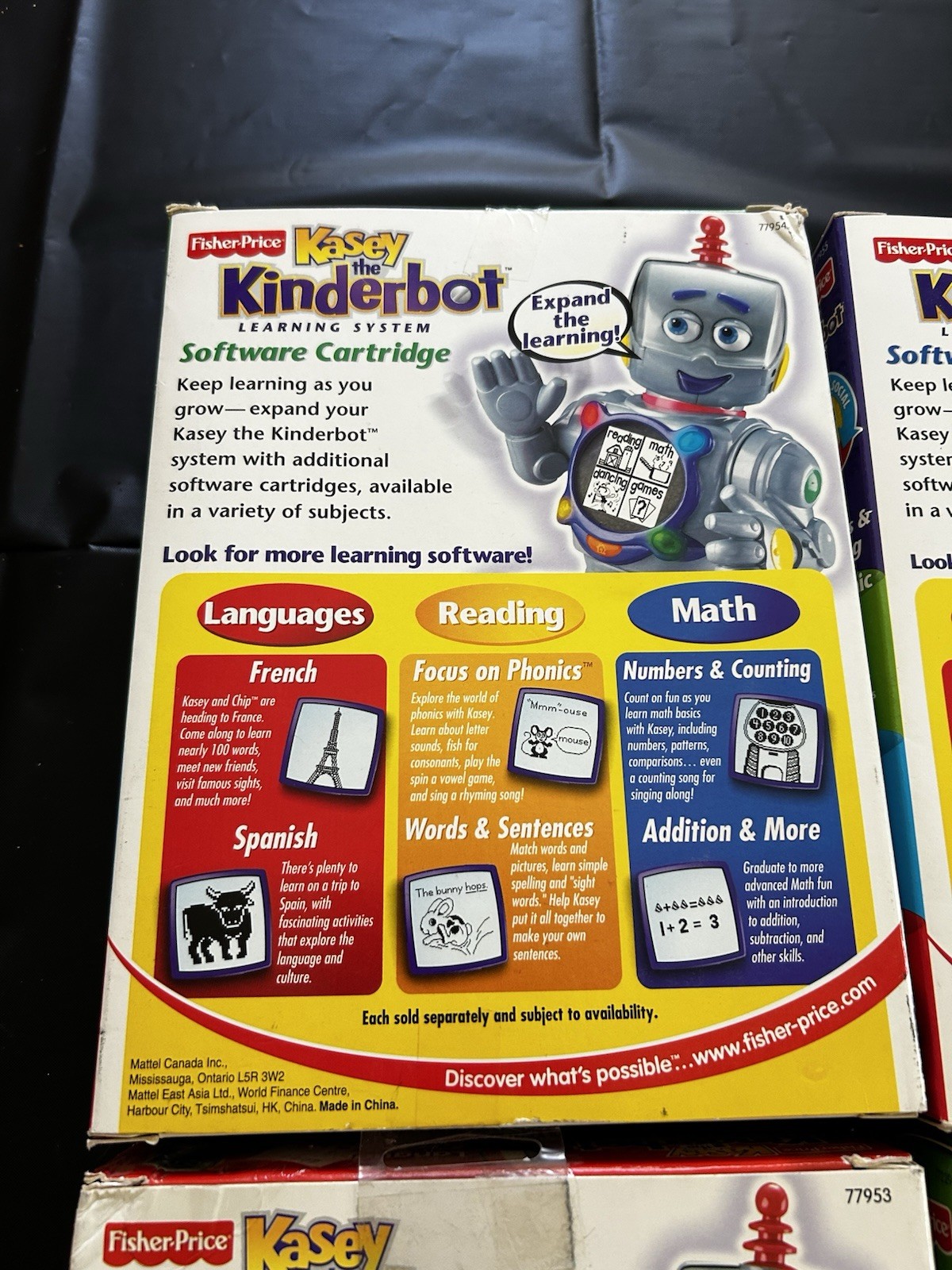 NEW Lot Fisher Price The Kinderbot Kasey Learning Robot Game Cartridges Software