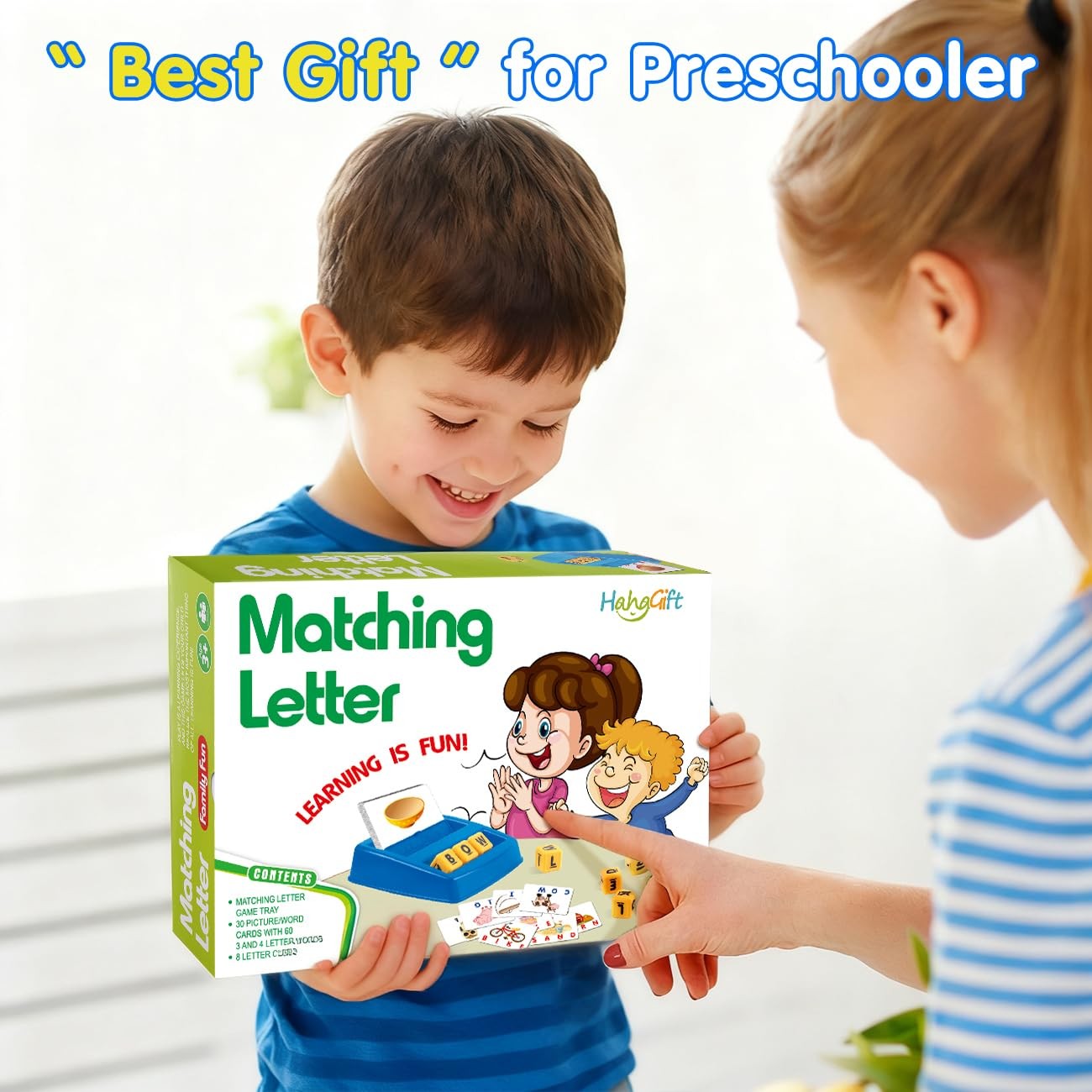 Hahagift Matching Letter Game For 3 4 5 Year Old Girls Gifts Abc Learning Toys