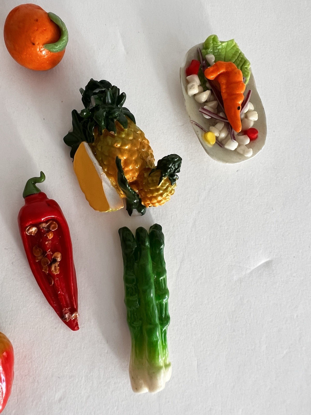MAGNETIC Realistic Fruits, Veggies, Food Educational About 2” Set Of 19