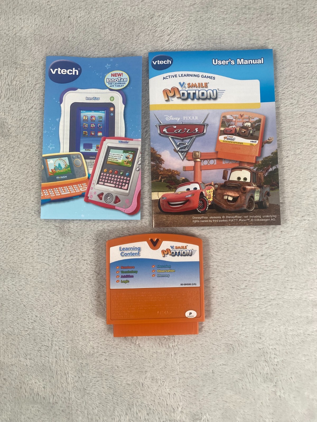 V Tech V Smile Motion Cyber Pocket Cartridge Disney Pixar Cars 2 Game **NEW**