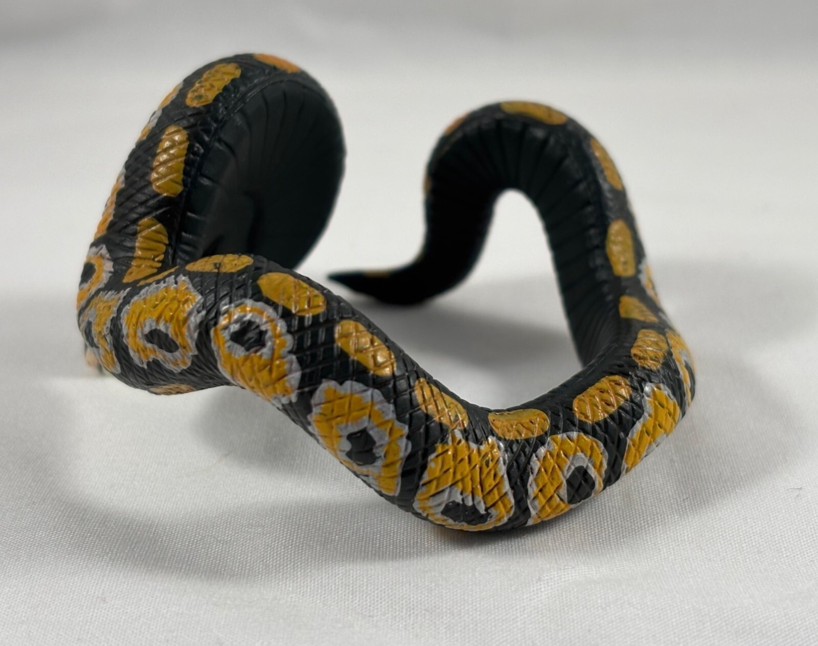 Realistic Coiled Ball Python Figurine Collectible Decor 2.5″ Wide