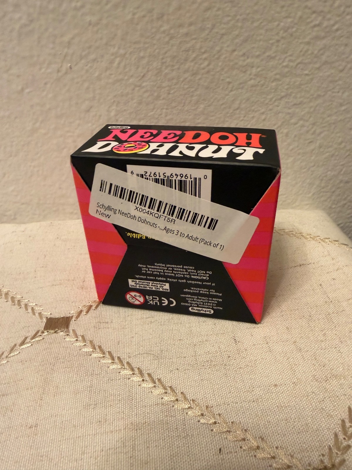 Schylling NeeDoh Powdered Donut PINK Nee Doh Authentic